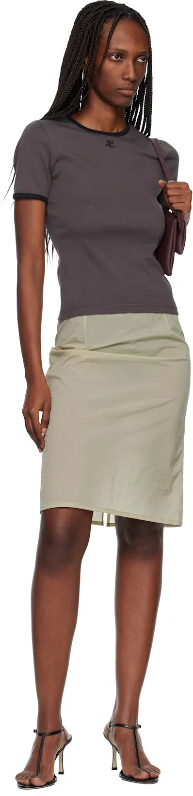 COURRÈGES Courreges Women T-shirt With Contrasting Cotton Profiles In Multi