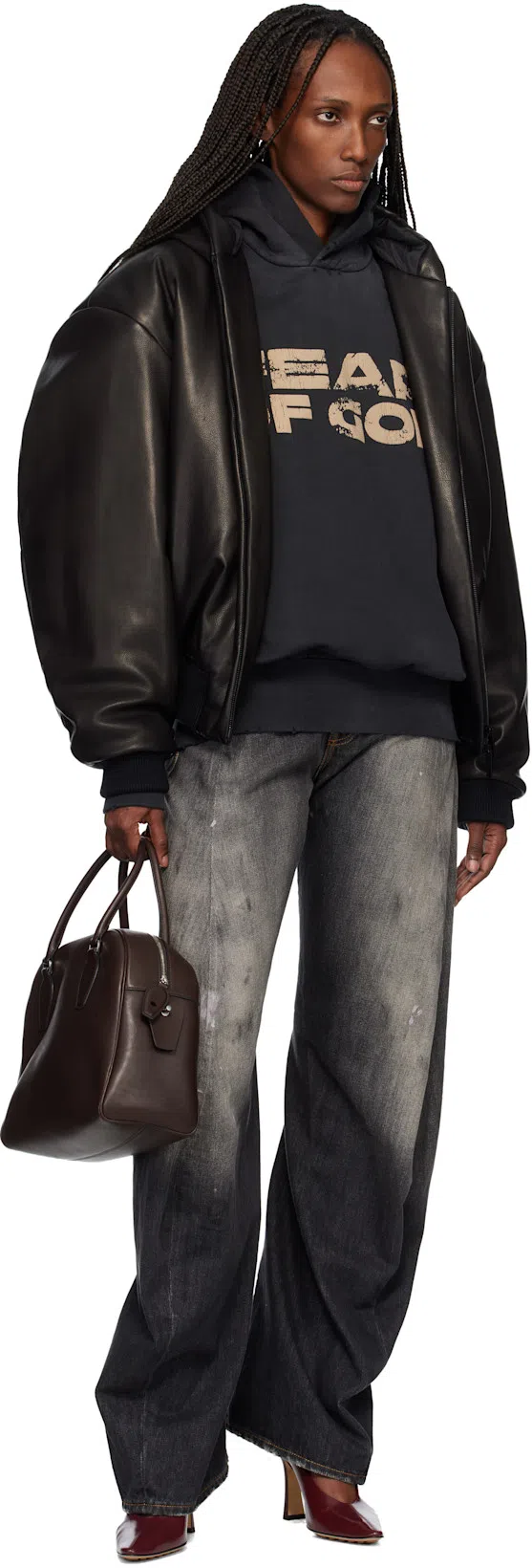 THE ROW India 12.00 Top-handle Bowling Bag In Leather In Brown