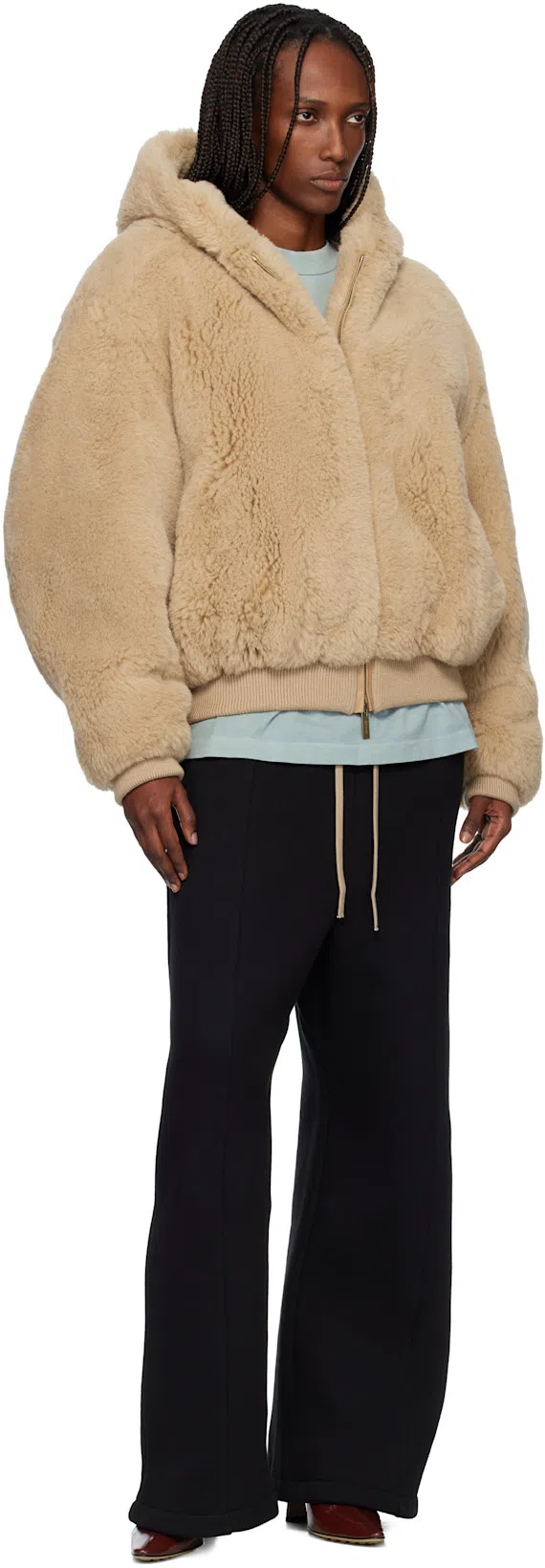 FEAR OF GOD Black Wide Leg Sweatpants