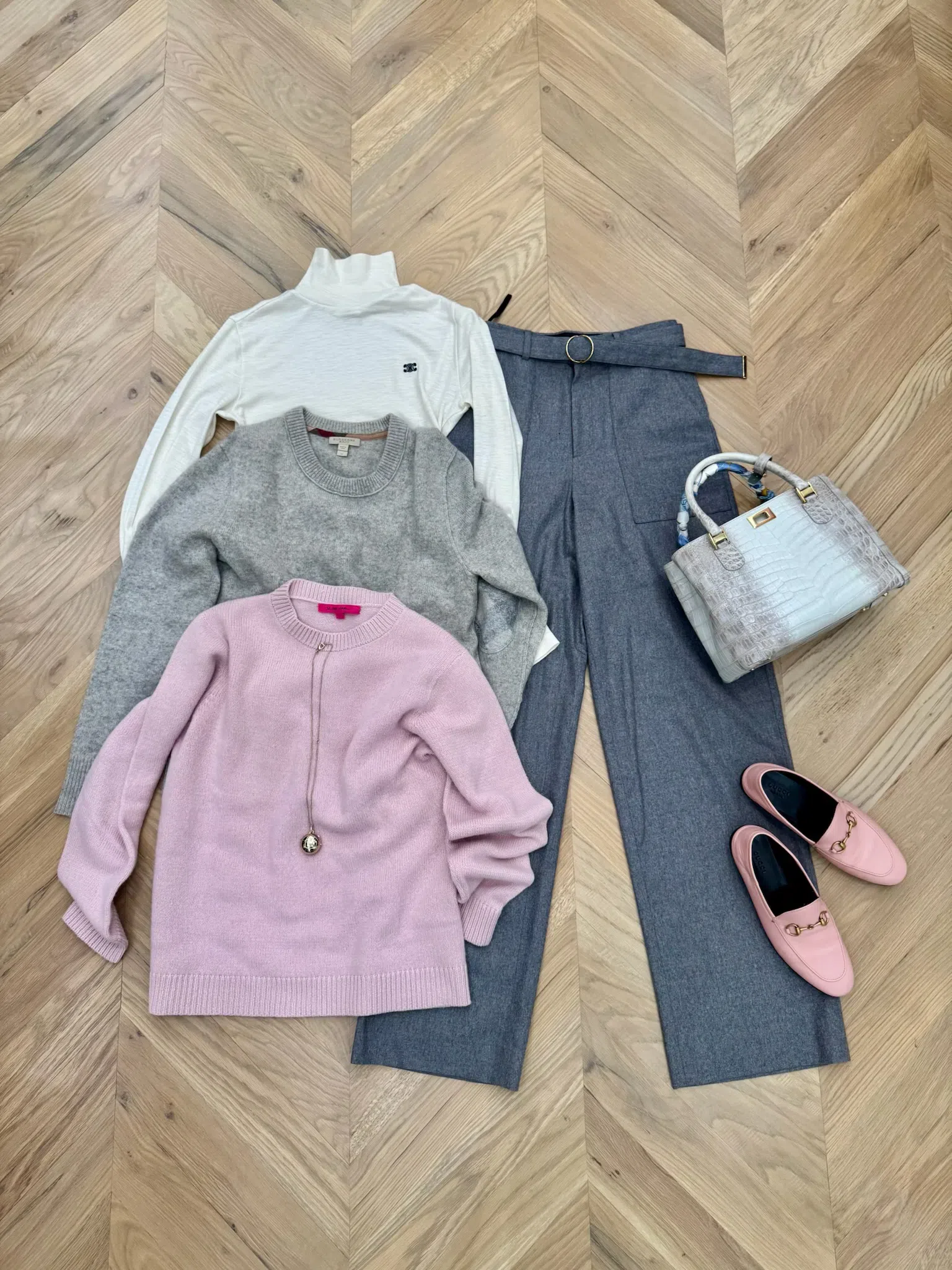 BOTTEGA VENETA Pleated Wool-blend Straight-leg Pants In Gray