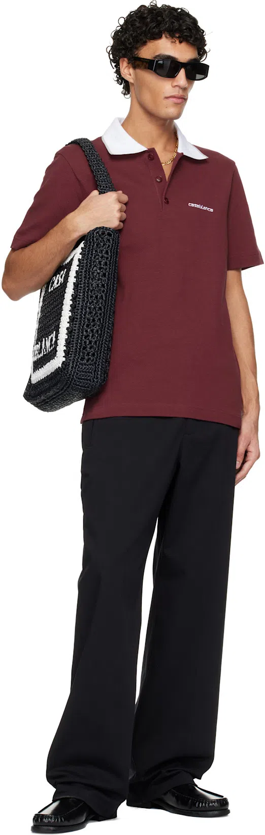 ACNE STUDIOS Stamped Monogram Calf Leather Loafers In Black