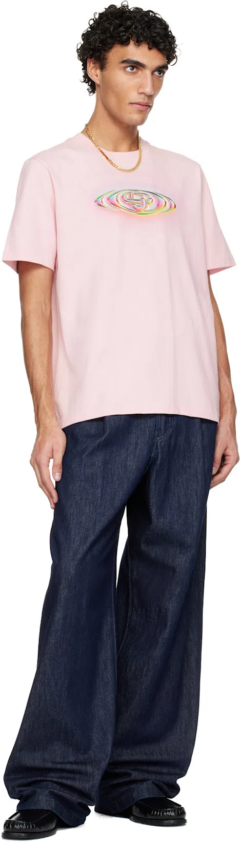 ACNE STUDIOS Stamped Monogram Calf Leather Loafers In Black