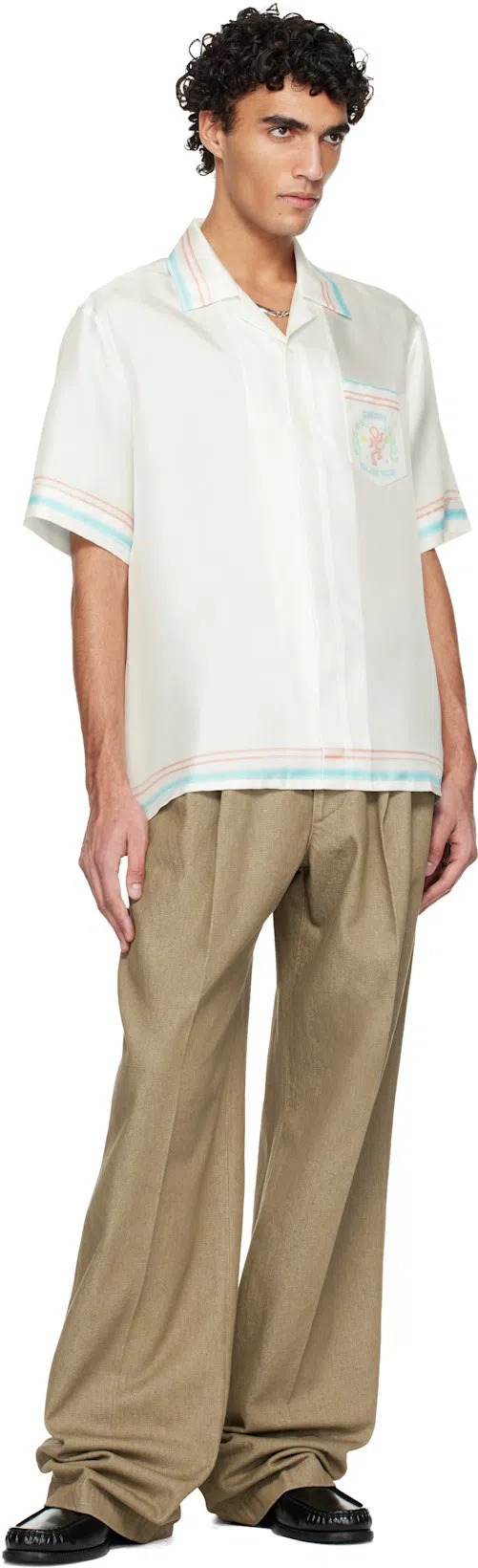 ACNE STUDIOS Stamped Monogram Calf Leather Loafers In Black