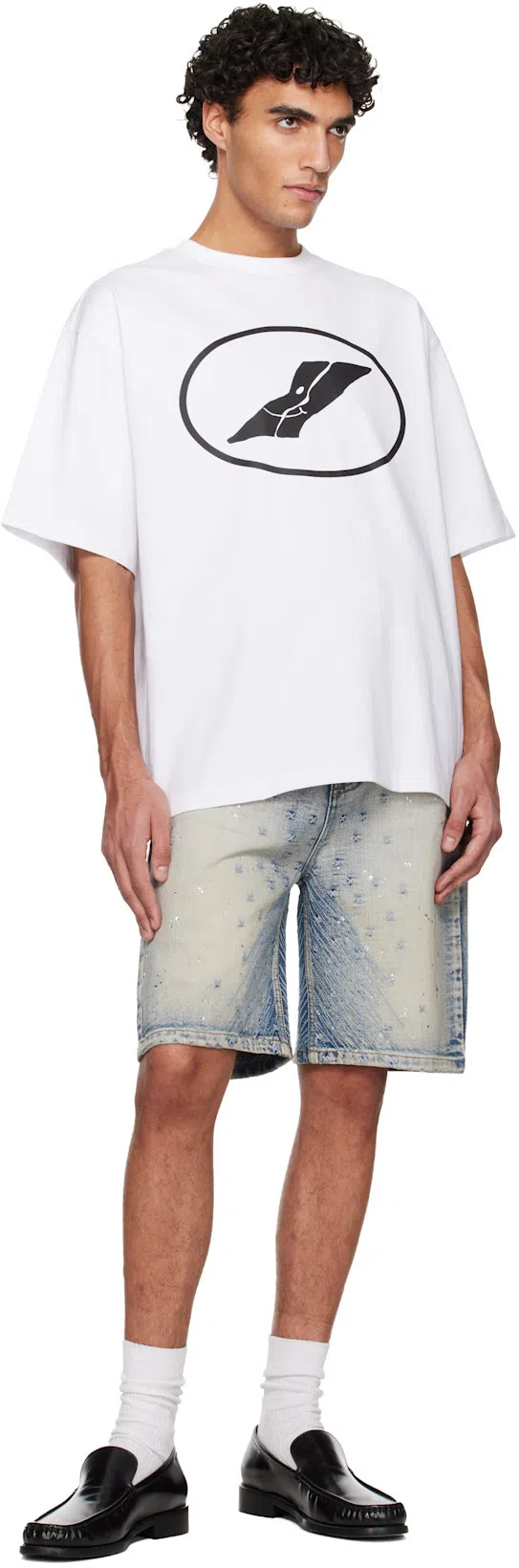 ACNE STUDIOS Stamped Monogram Calf Leather Loafers In Black