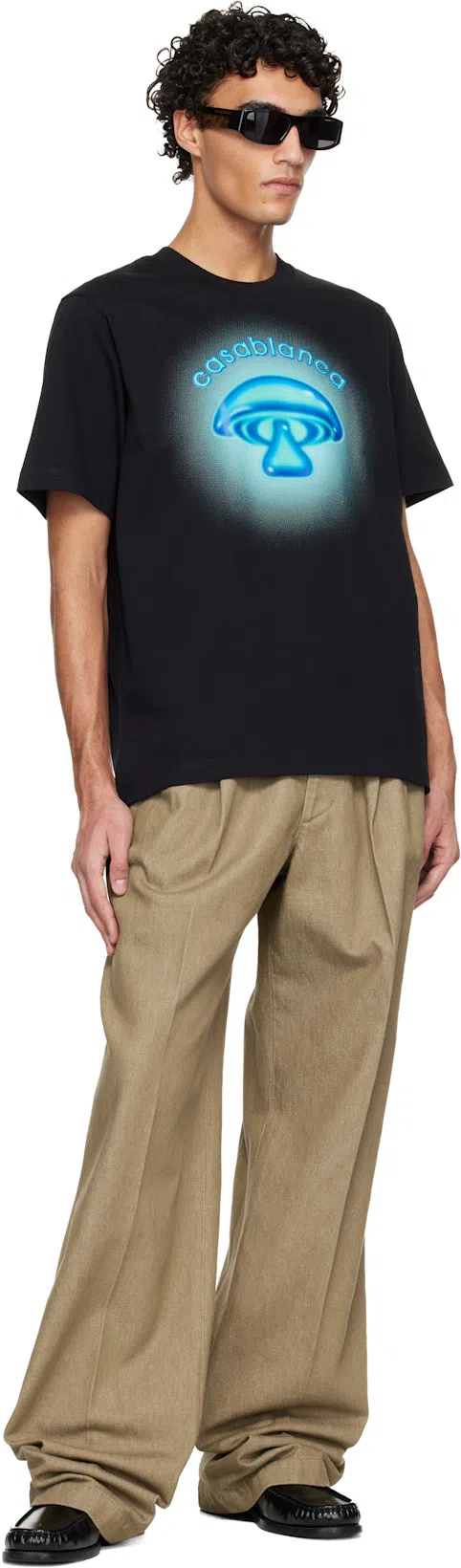 ACNE STUDIOS Stamped Monogram Calf Leather Loafers In Black