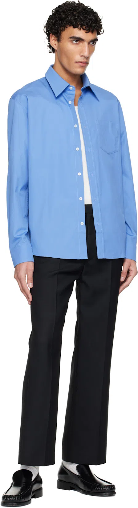 ACNE STUDIOS Stamped Monogram Calf Leather Loafers In Black