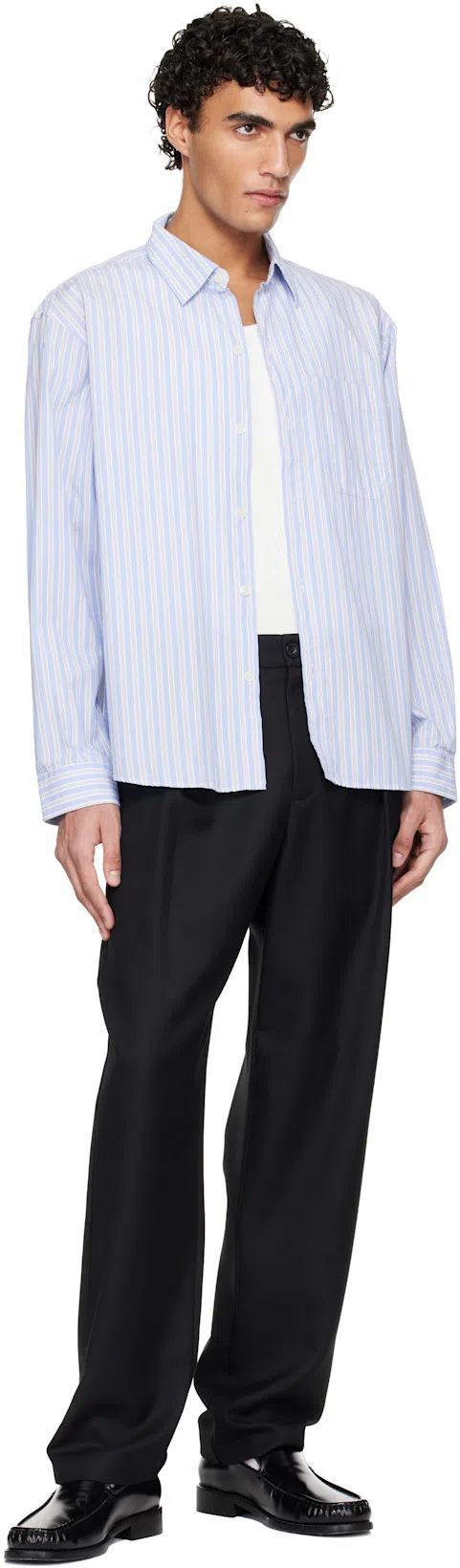 ACNE STUDIOS Stamped Monogram Calf Leather Loafers In Black