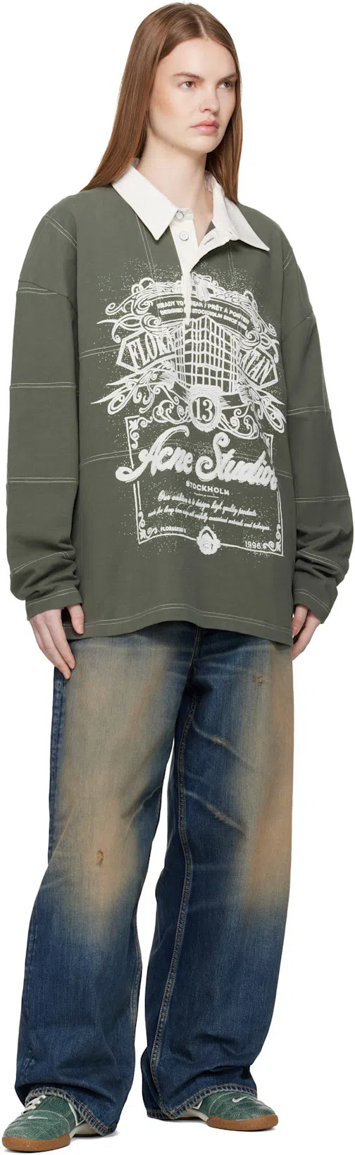 ACNE STUDIOS 2023 Rocka Low Waist Wide Jeans In Blue