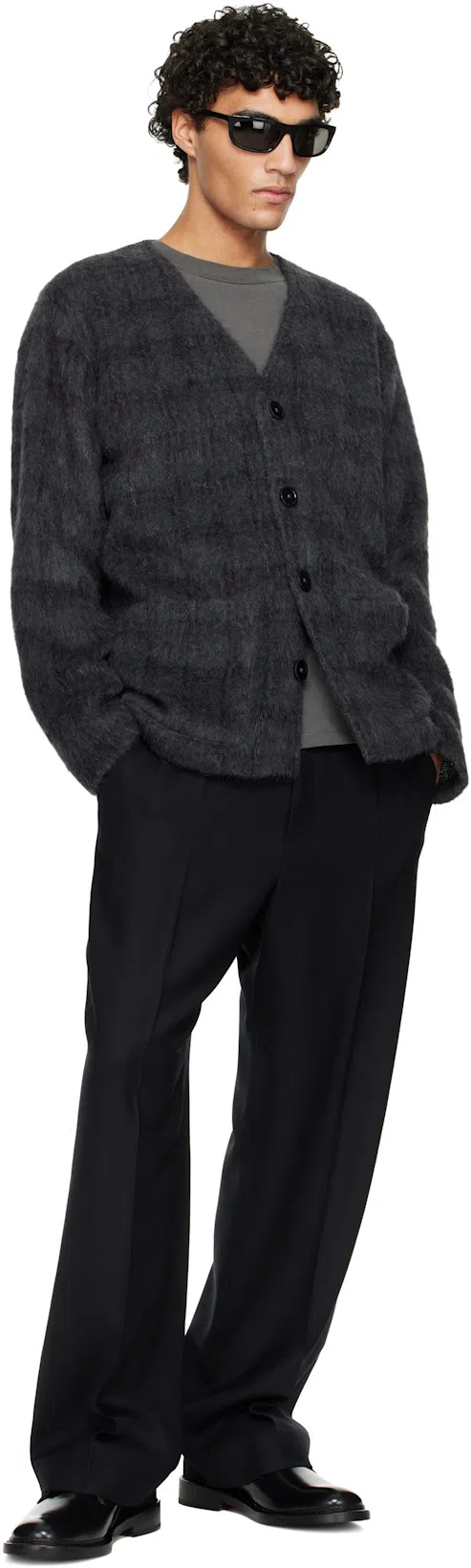 OUR LEGACY Mens Worn Black Boxy Short-sleeve Cotton-jersey T-shirt In Gray