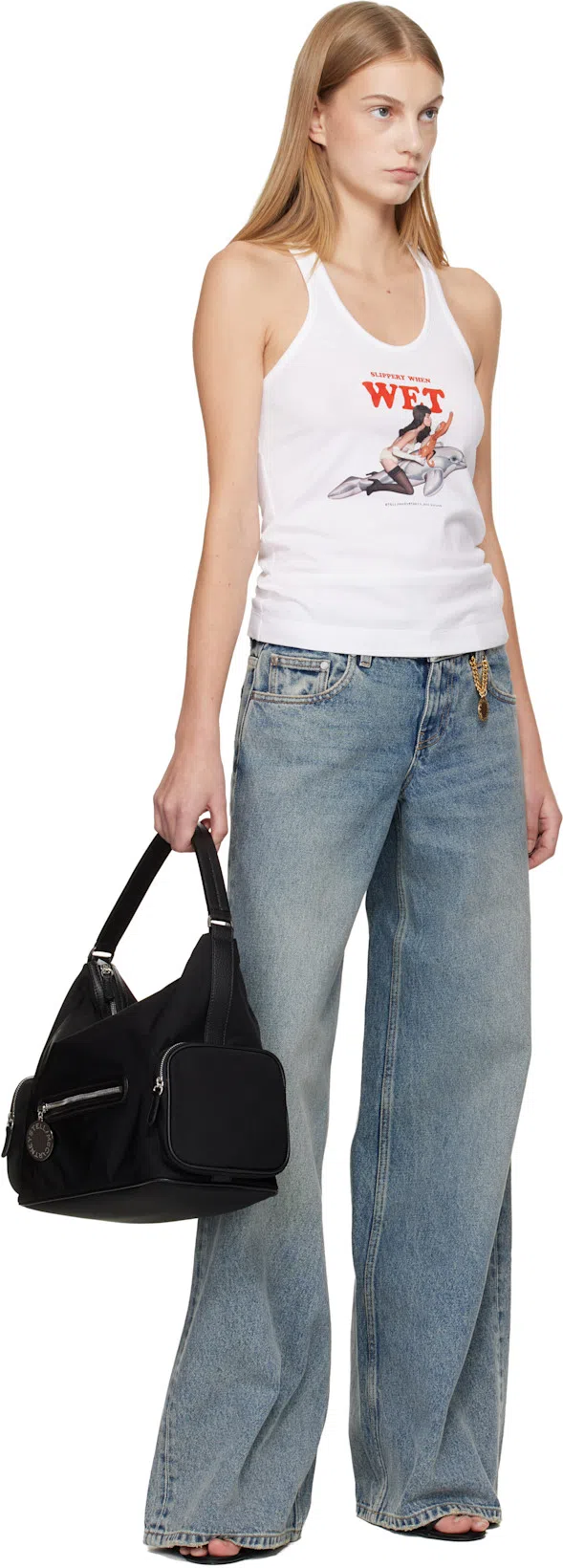 STELLA MCCARTNEY Stella Mc Cartney Jeff Koons Cotton Tank Top In White