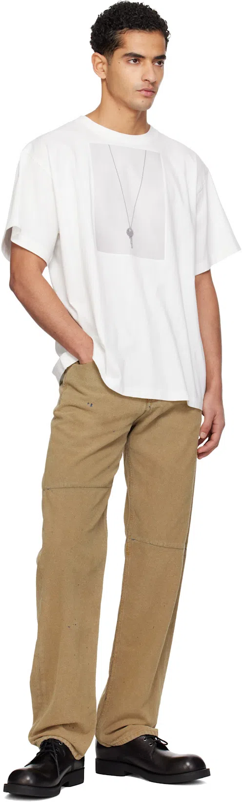 MM6 MAISON MARGIELA T-shirt With A Digitally Inspired Key Print On The Chest In White