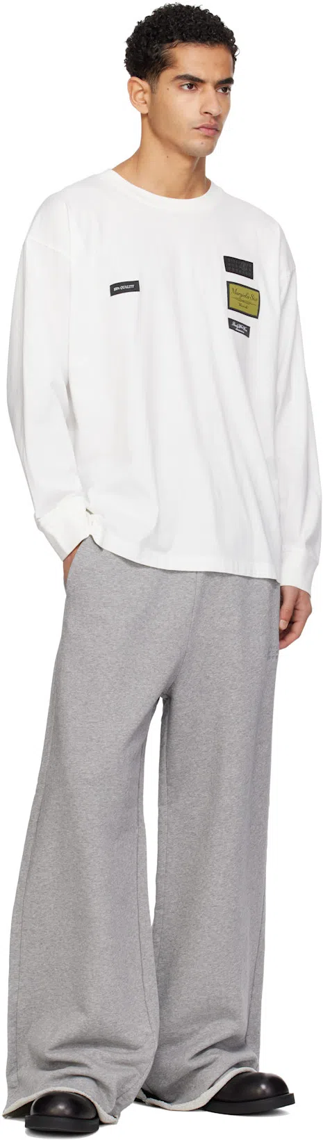 MM6 MAISON MARGIELA External Labels Cotton Crewneck T-shirt In White