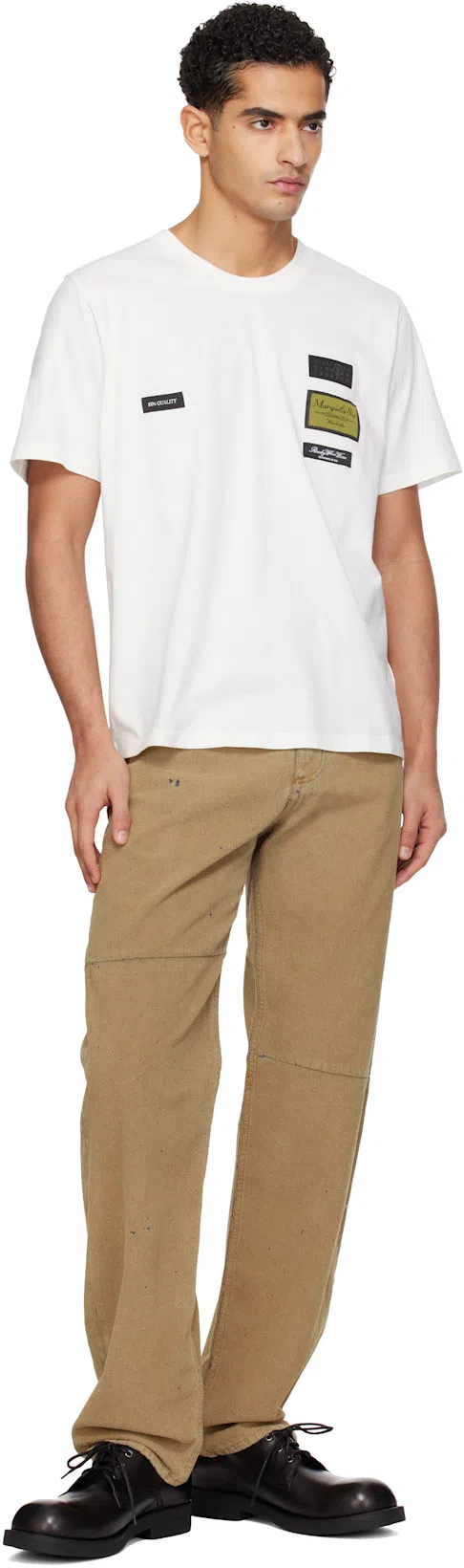 MM6 MAISON MARGIELA Patch Graphic Crew Neck Short Sleeve T-shirt In White