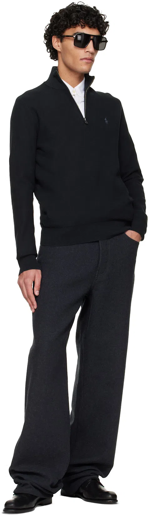 POLO RALPH LAUREN Slim-fit Button-down Collar Logo-embroidered Cotton Oxford Shirt In White