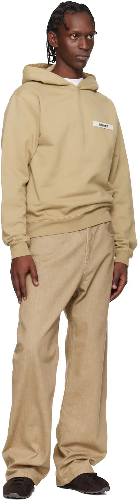 JACQUEMUS Le T-shirt Gros Grain White T-shirt With Logo Patch On The Front In Cotton Man