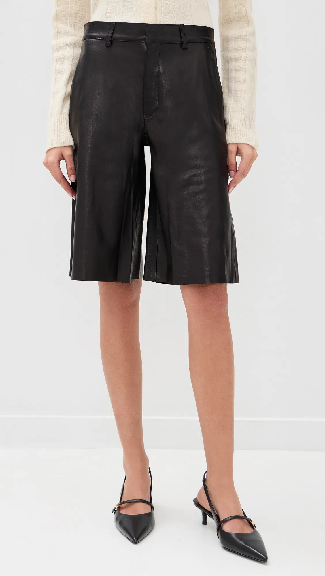 TORY BURCH Double T Buckle Slingback Kitten Heel Sandals In Black