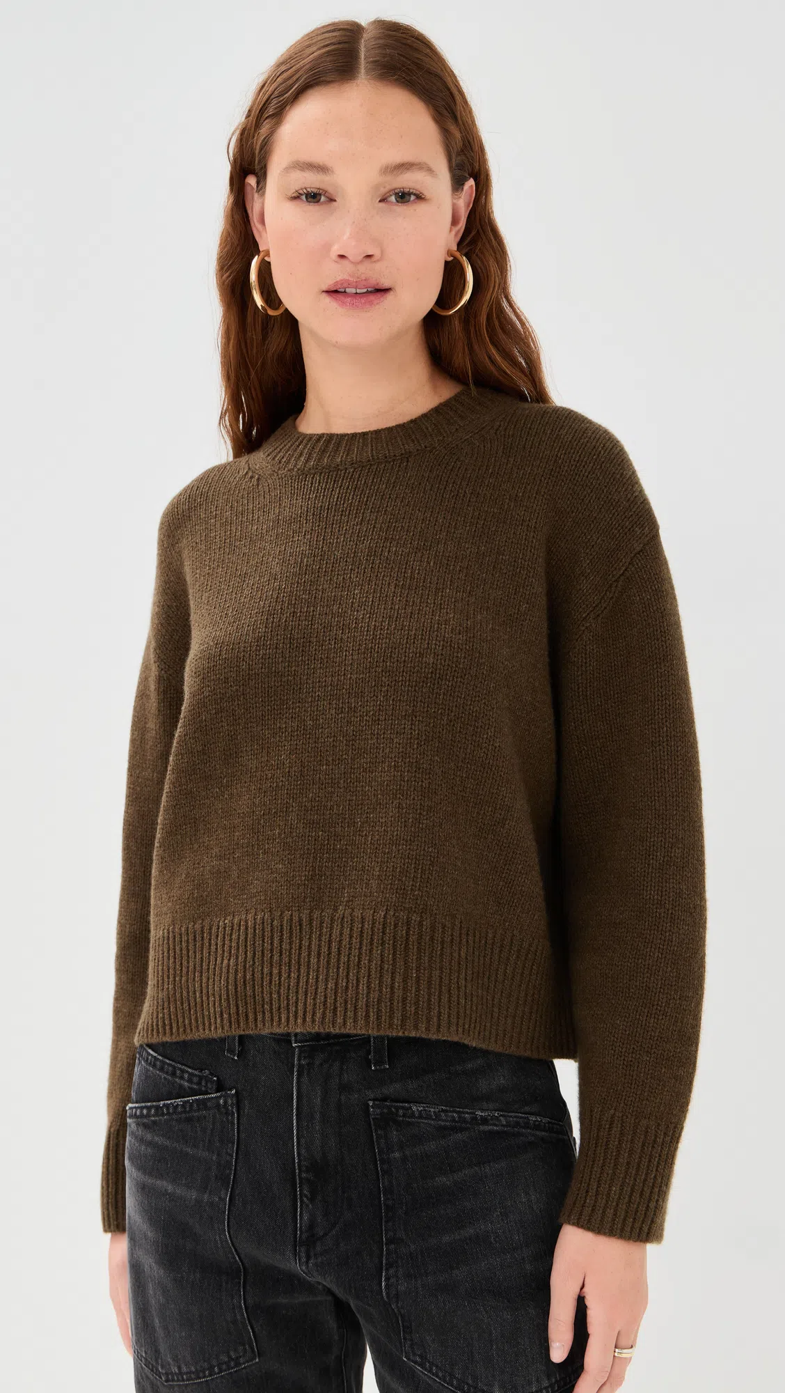 NILI LOTAN Anisa Cashmere Sweater In Redwood Melange In Brown