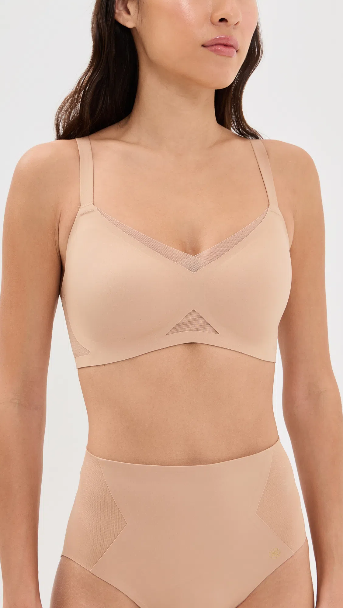 LUNYA Seamless Modal Bare Bralette In Immersed Black
