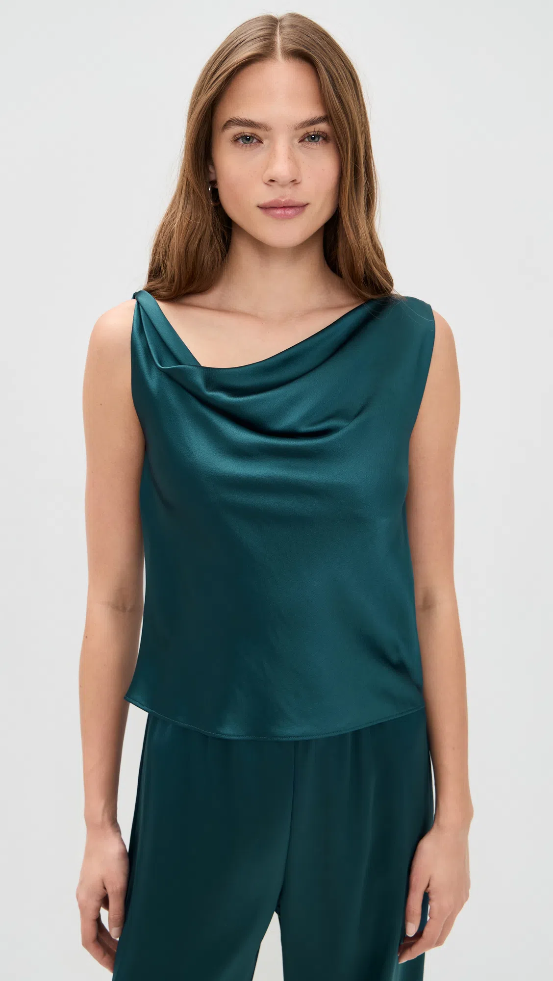 LESET Barb Wide Leg Pants Pacific In Green