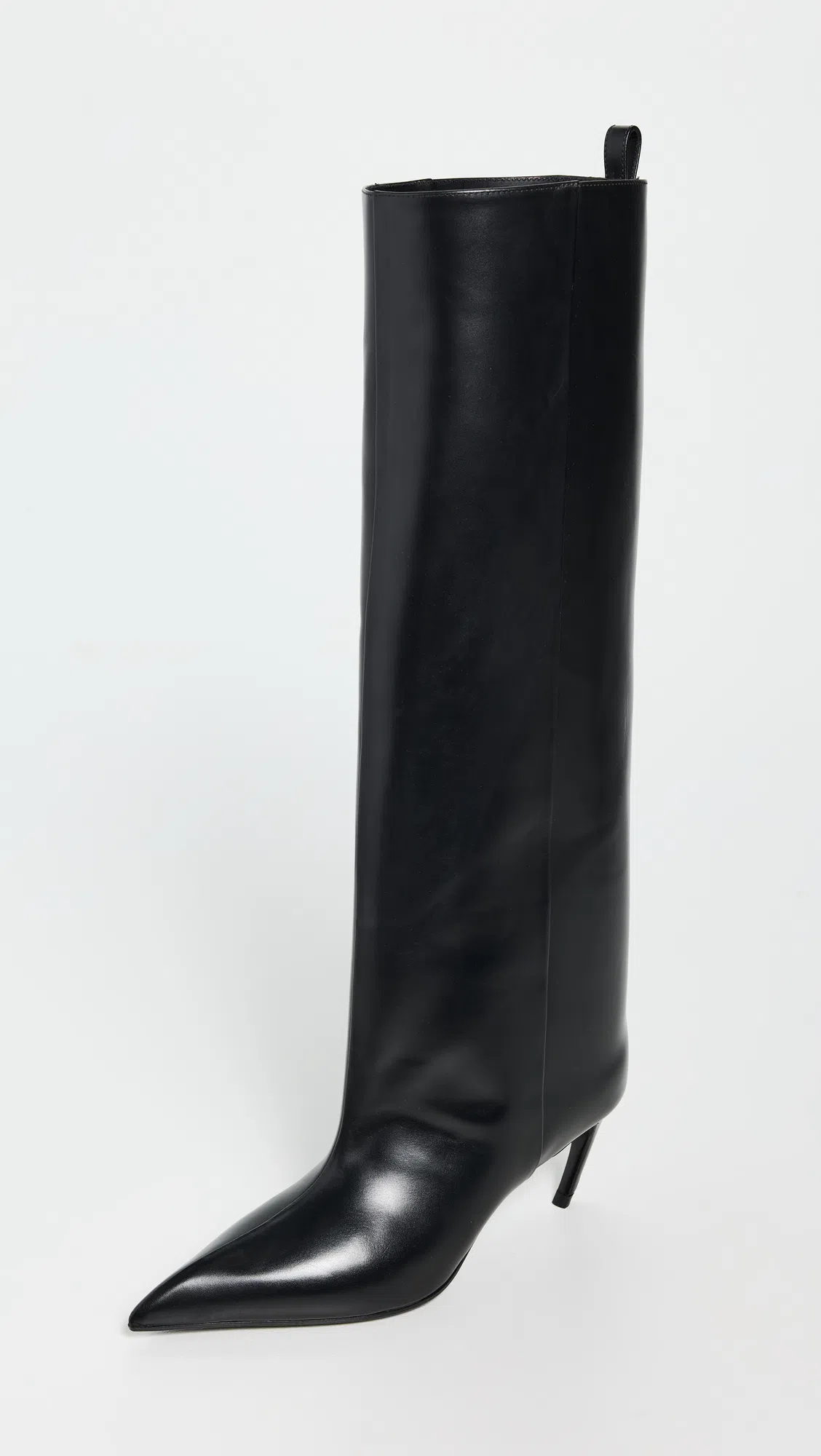 ATTICO 65mm Lea Heeled Leather High Boots In Black