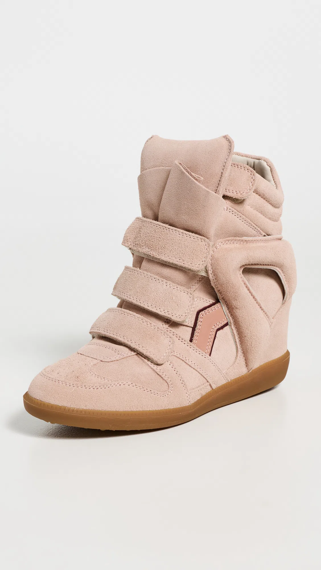 ISABEL MARANT Women Peach High Top Sneakers, 3.5 Luxury Sneakers For Women Darveys In Pink