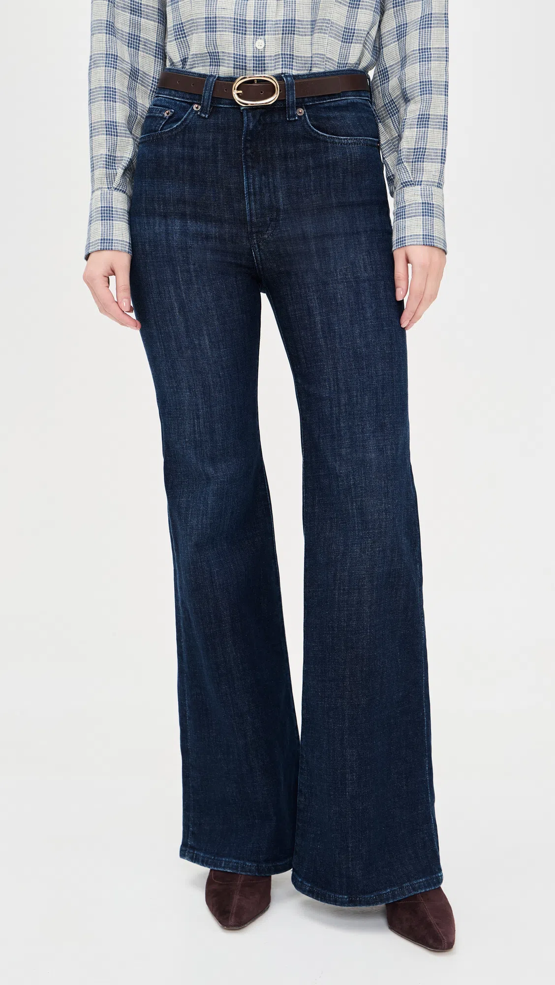 JEANERICA Vera Shirt Blue White Check In Multi