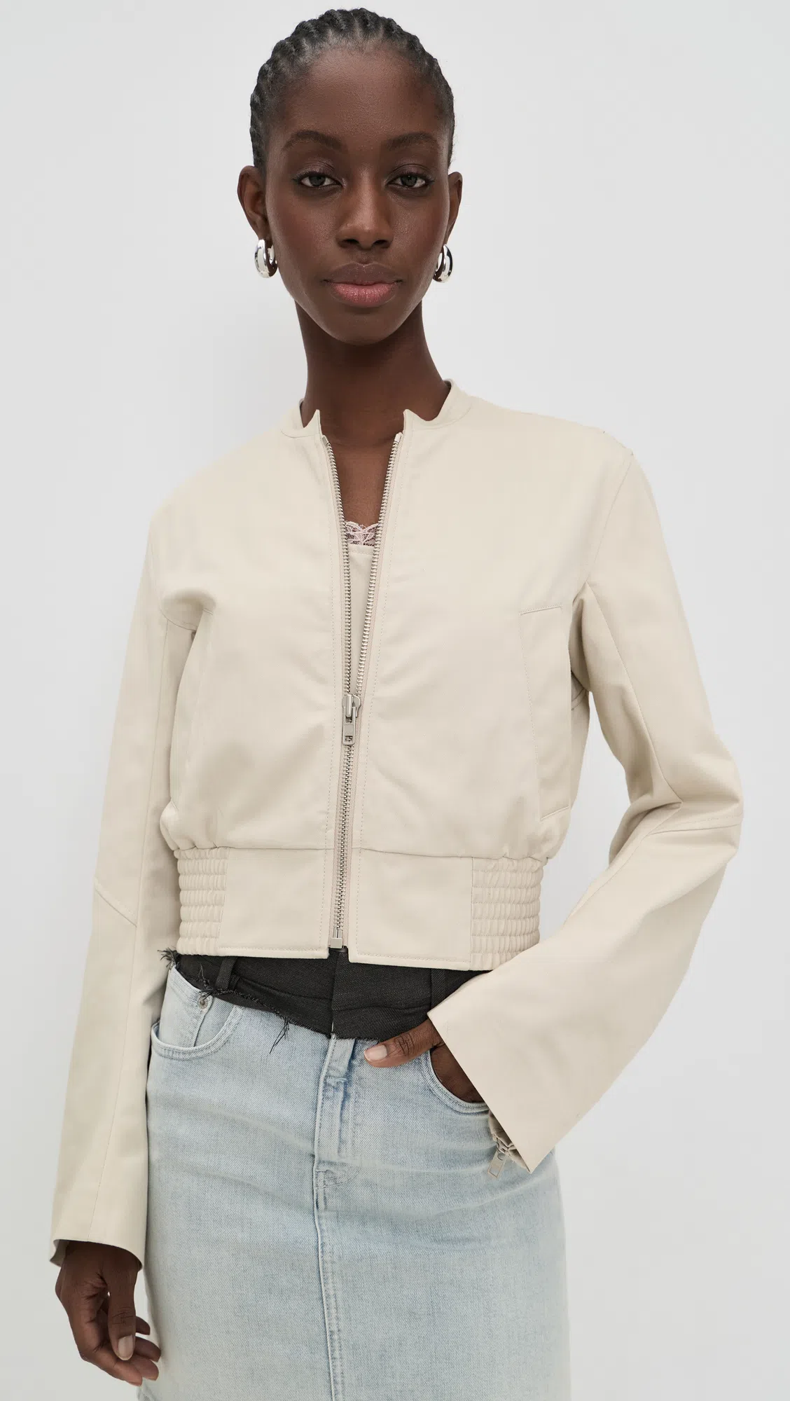 MM6 MAISON MARGIELA Denim Mini Skirt With Belt Loop In Blue