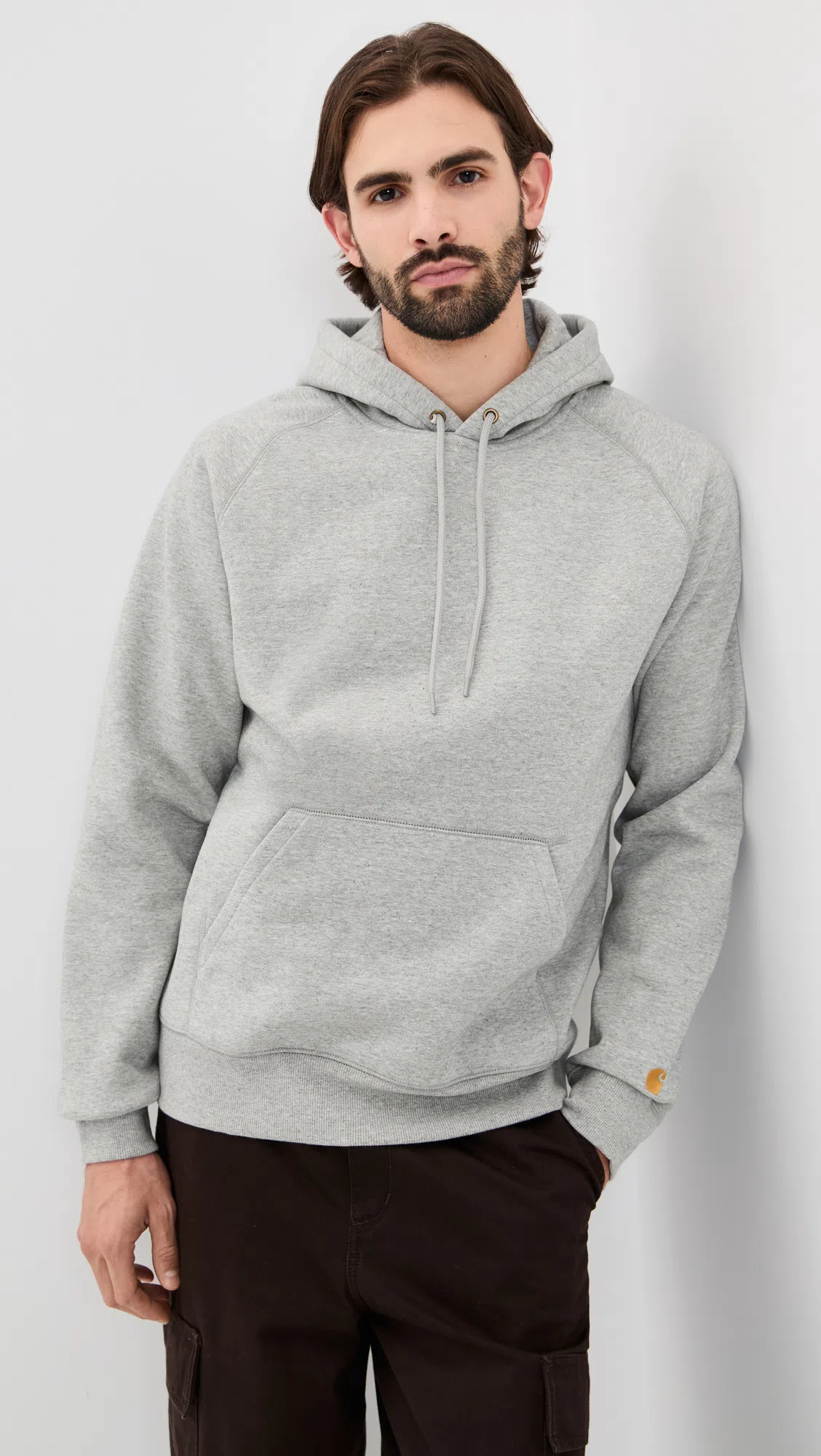 CARHARTT Hooded Chase Sweatshirt Heather Grey In Gray