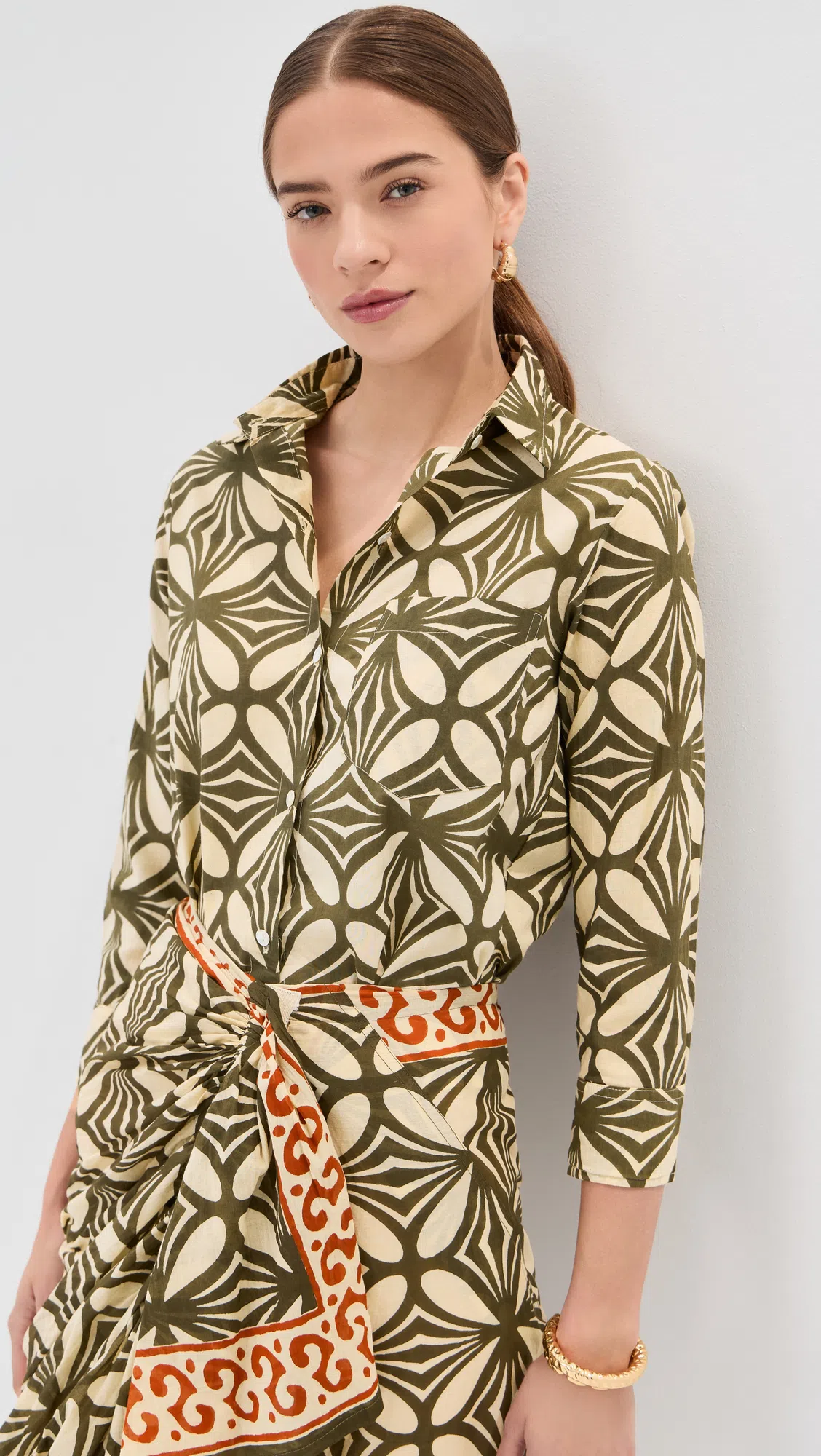 ST AGNI Brown Petit Belt Detail Wedge Heeled Sandals