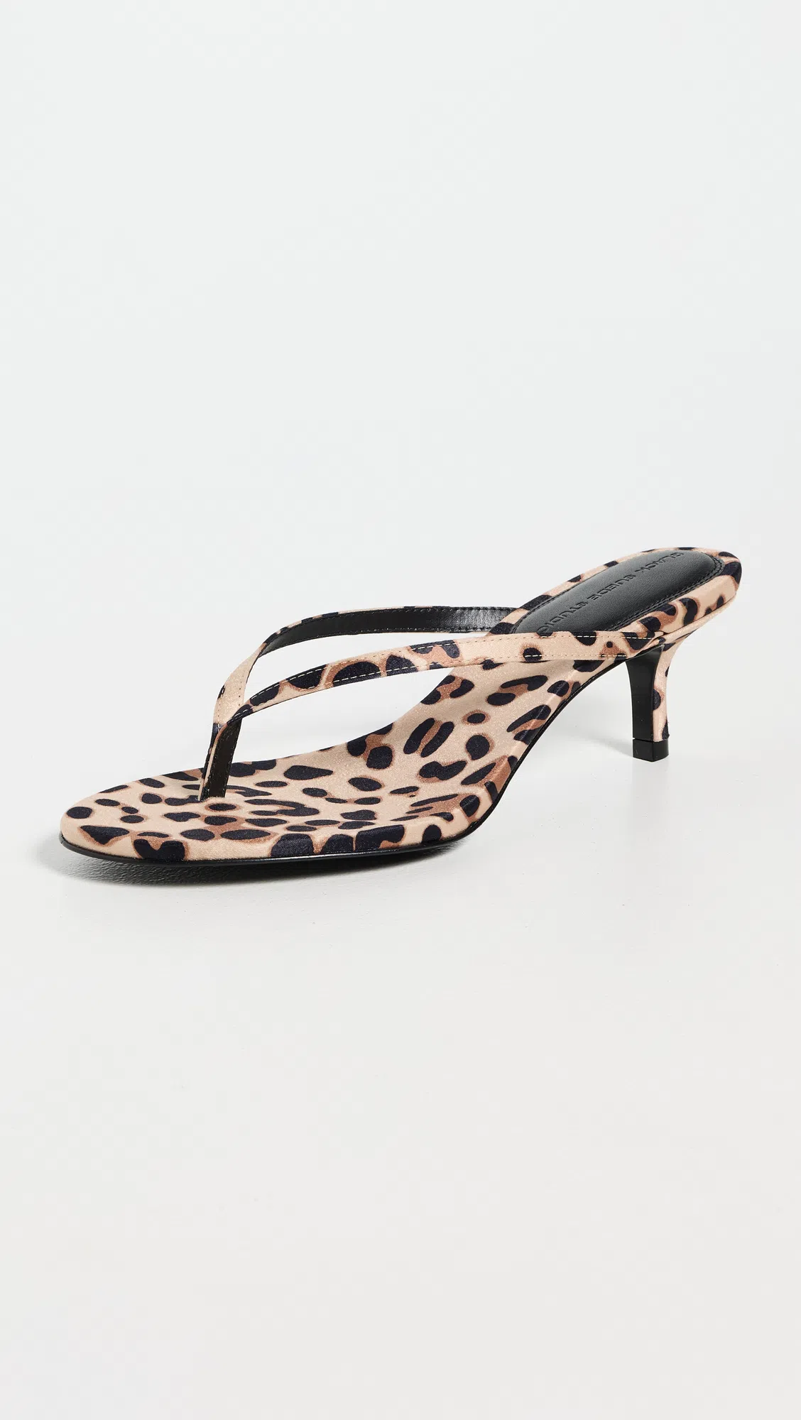 BLACK SUEDE STUDIO Tash Sandals 50mm Cheetah Printed Satin In Multi