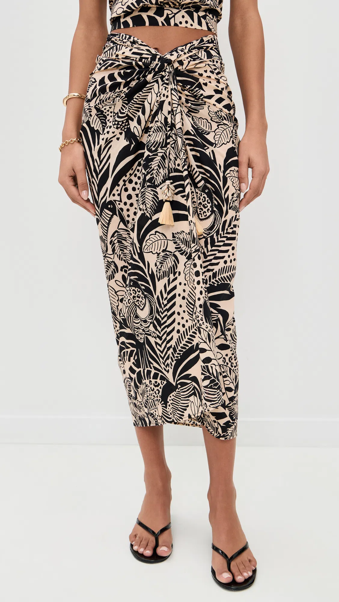 POUPETTE ST BARTH Suma Print-detail Top In Black