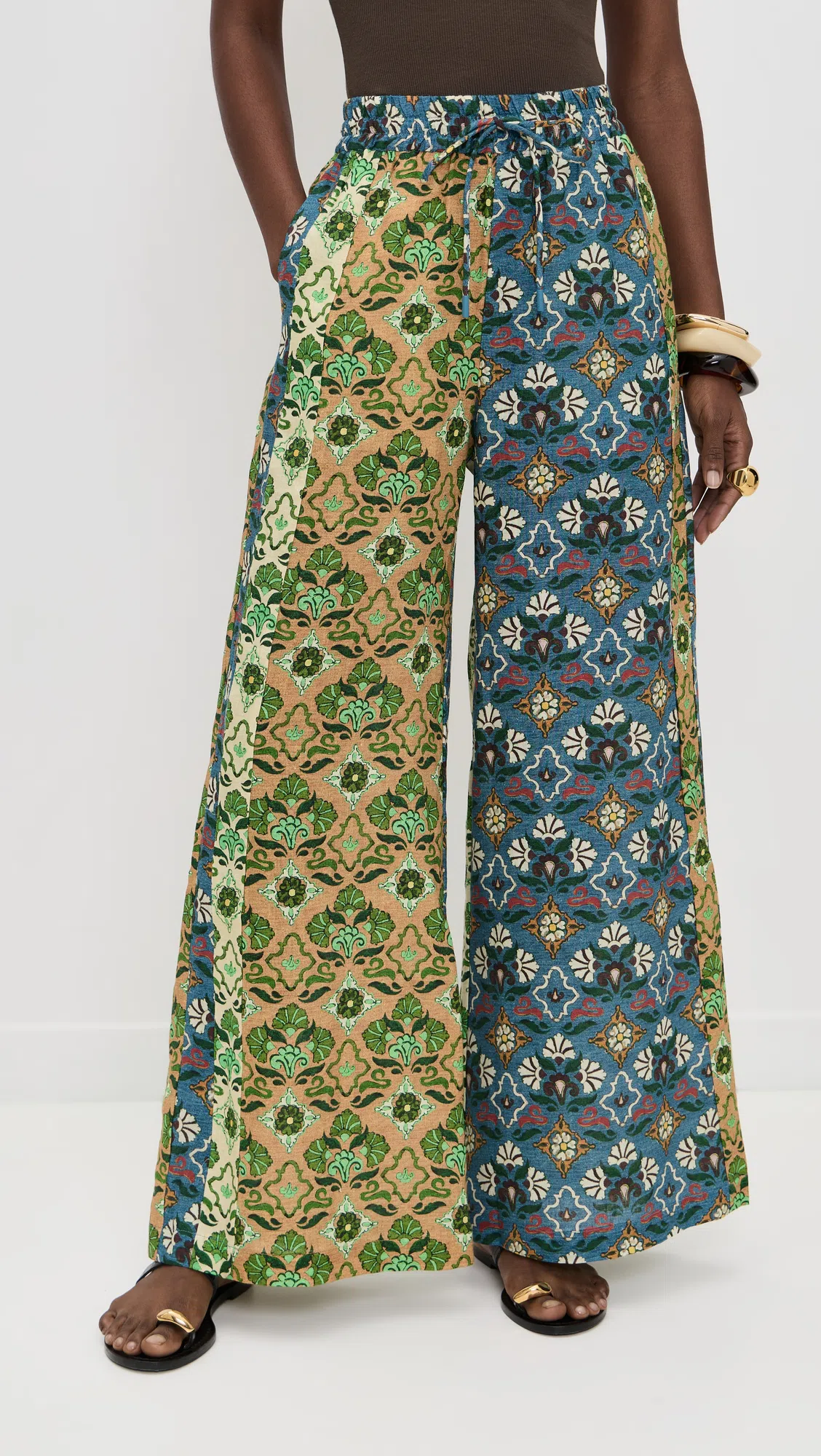 AMANU Kibera Embellished Leather Sandals In Black