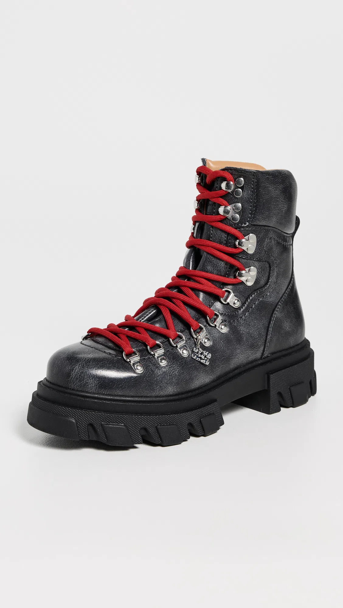 GANNI Cleated Moutain Boot Vintage In Black