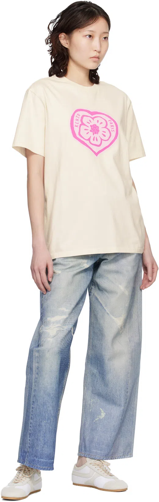 OUR LEGACY High Waist Boyfriend Jeans With Distressed Finish In Blue