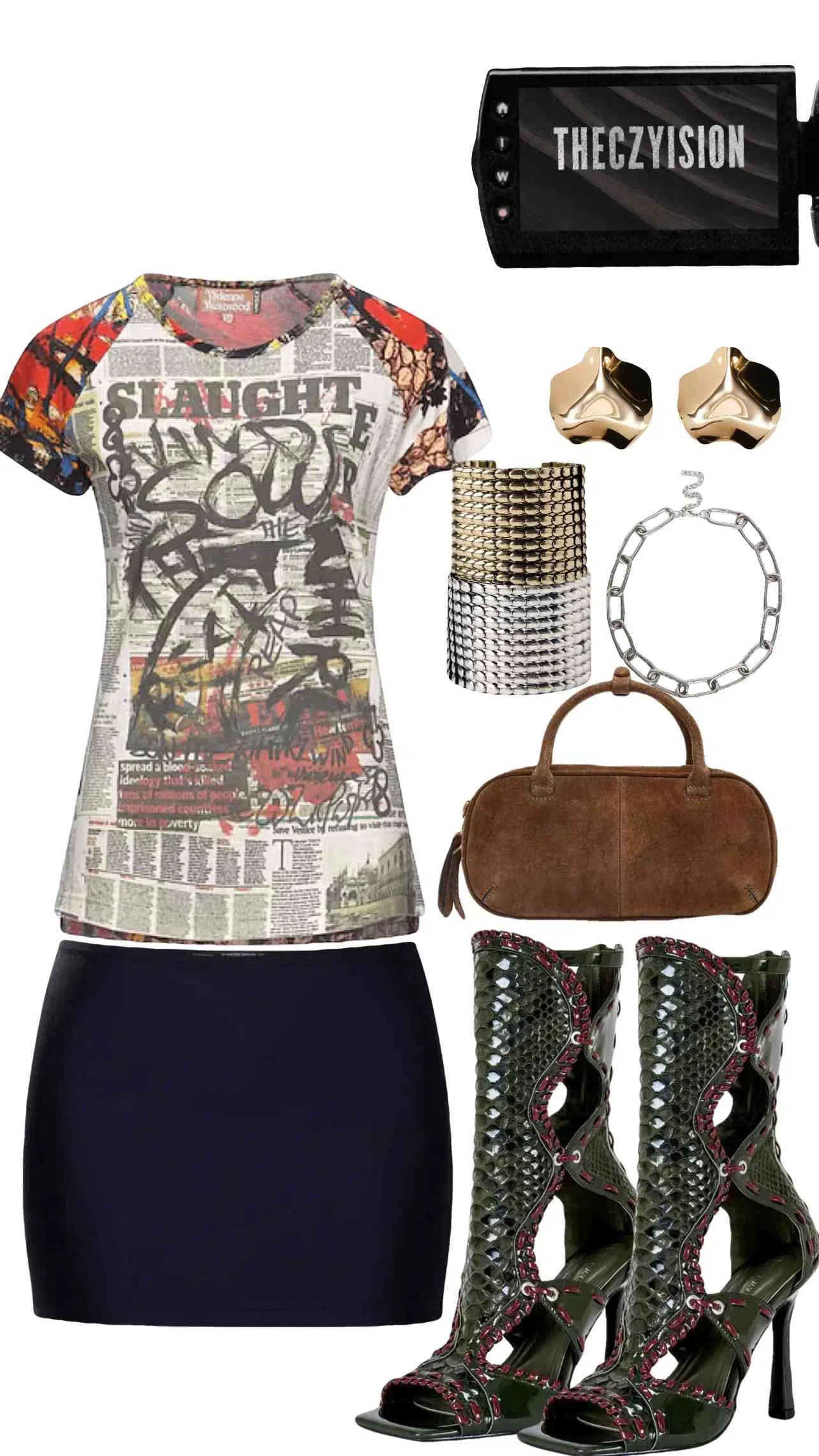 VIVIENNE WESTWOOD Asymmetric Short-sleeved T-shirt In Black