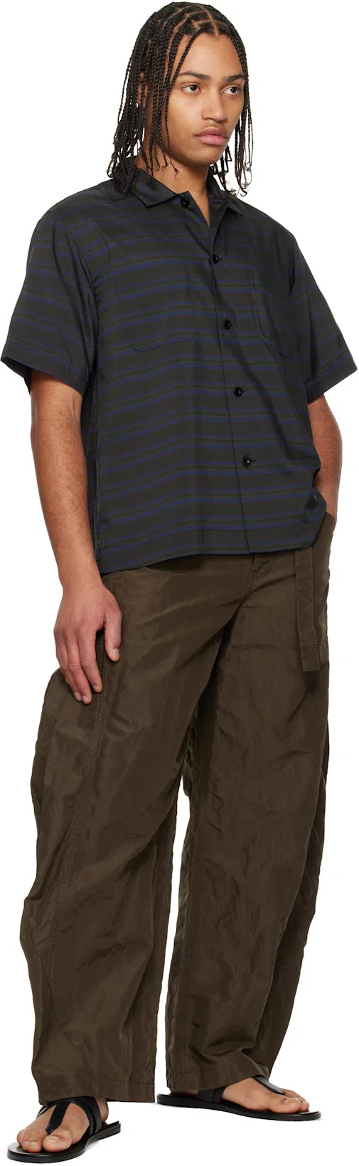 TOM FORD Flat Sandals Open Toe Single Strap In Black