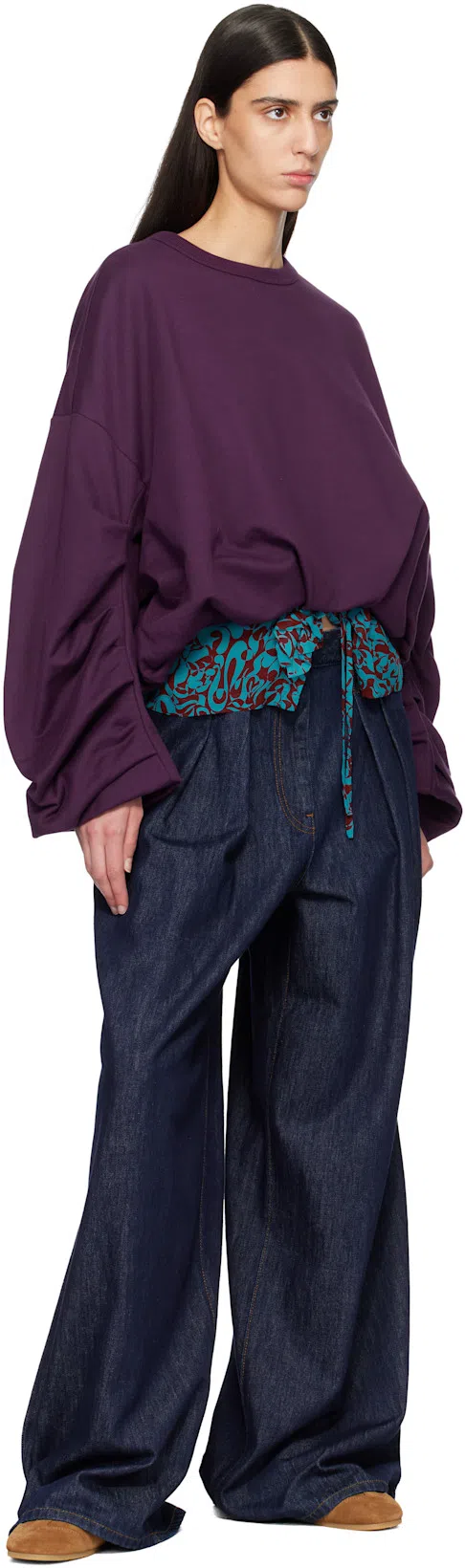 DRIES VAN NOTEN Women Beige Low-top Sneakers With Two-tone Lace-up In Suede Woman In Brown