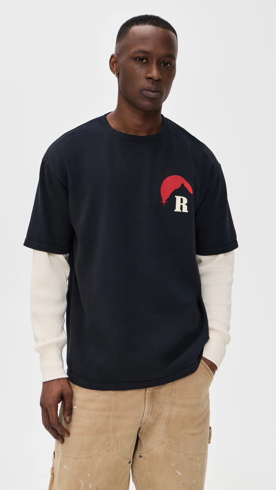 MADEWELL Allday Garment Dyed Cotton T-shirt In Black Coal