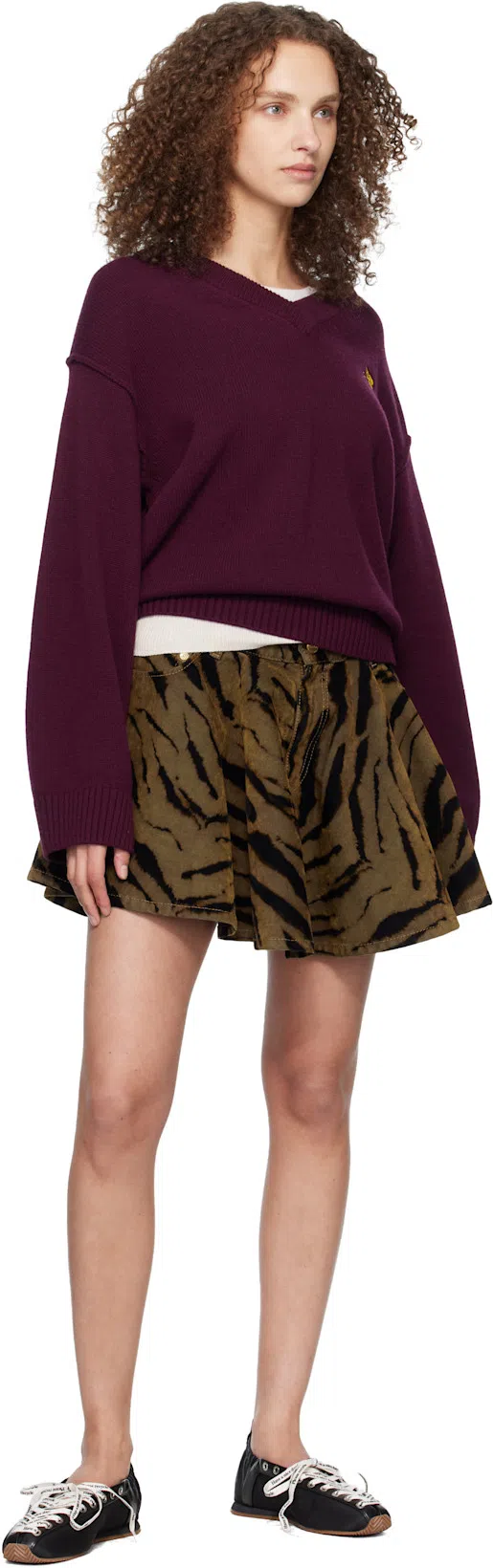 GANNI Alexander Mcqueen White Leather Sneakers With White Leather Heel