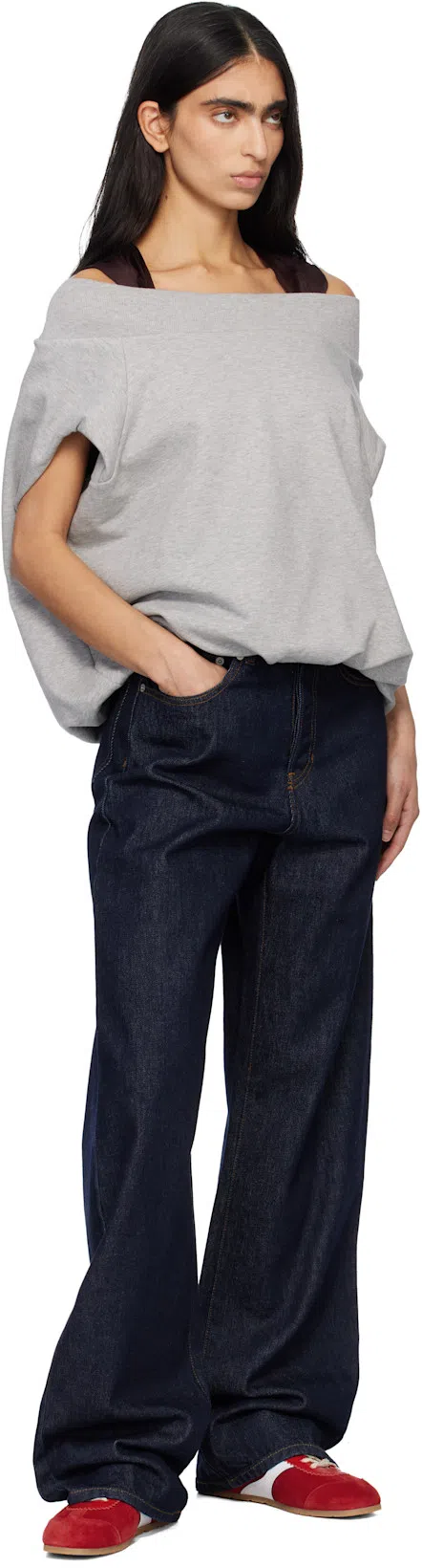 DRIES VAN NOTEN 70s Marathon Spirit Suede Low-top Sneakers In Red