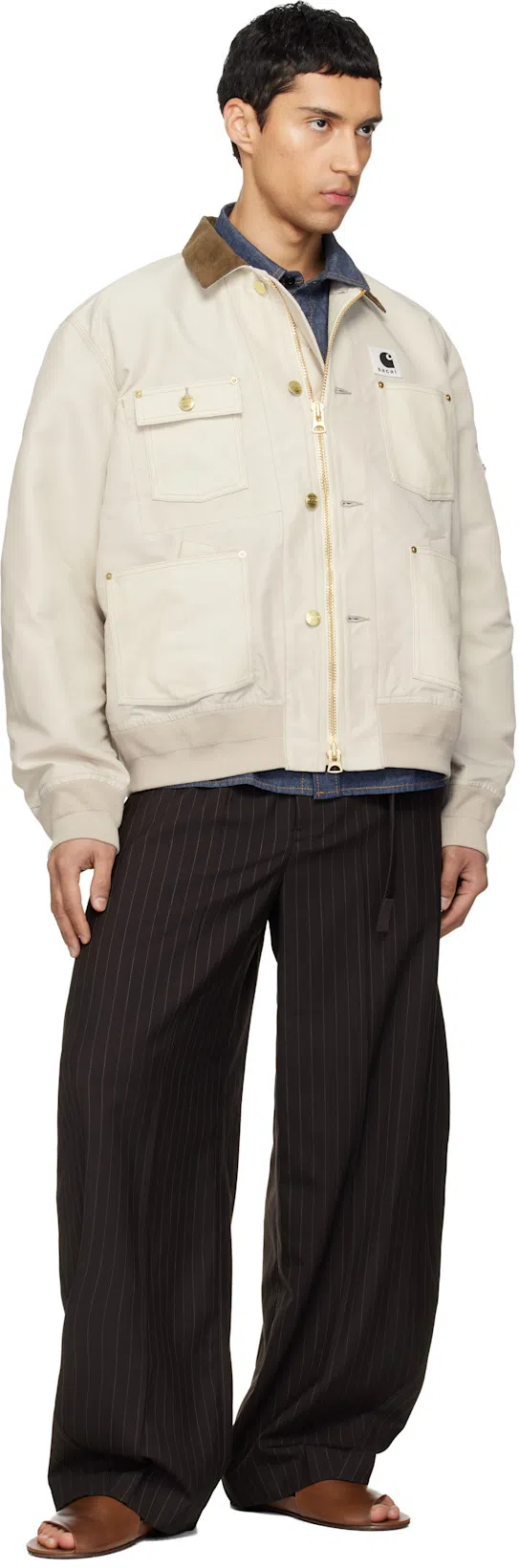SACAI Coat Men Color White