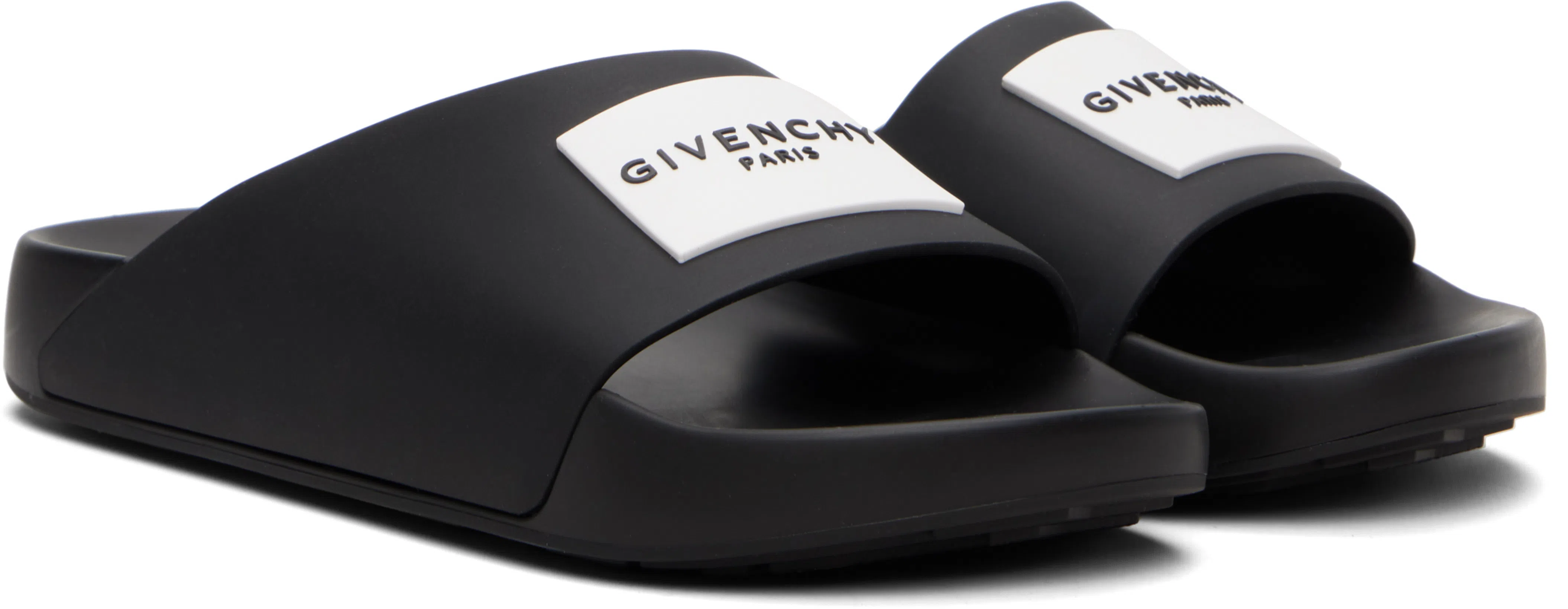 GIVENCHY Contoured Footbed Logo Slipper For Women In Black