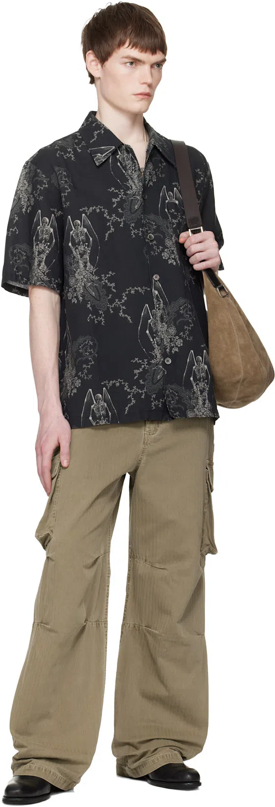 OUR LEGACY Mens Death Paisley Print Graphic-print Short-sleeve Cotton And Linen Shirt In Multi