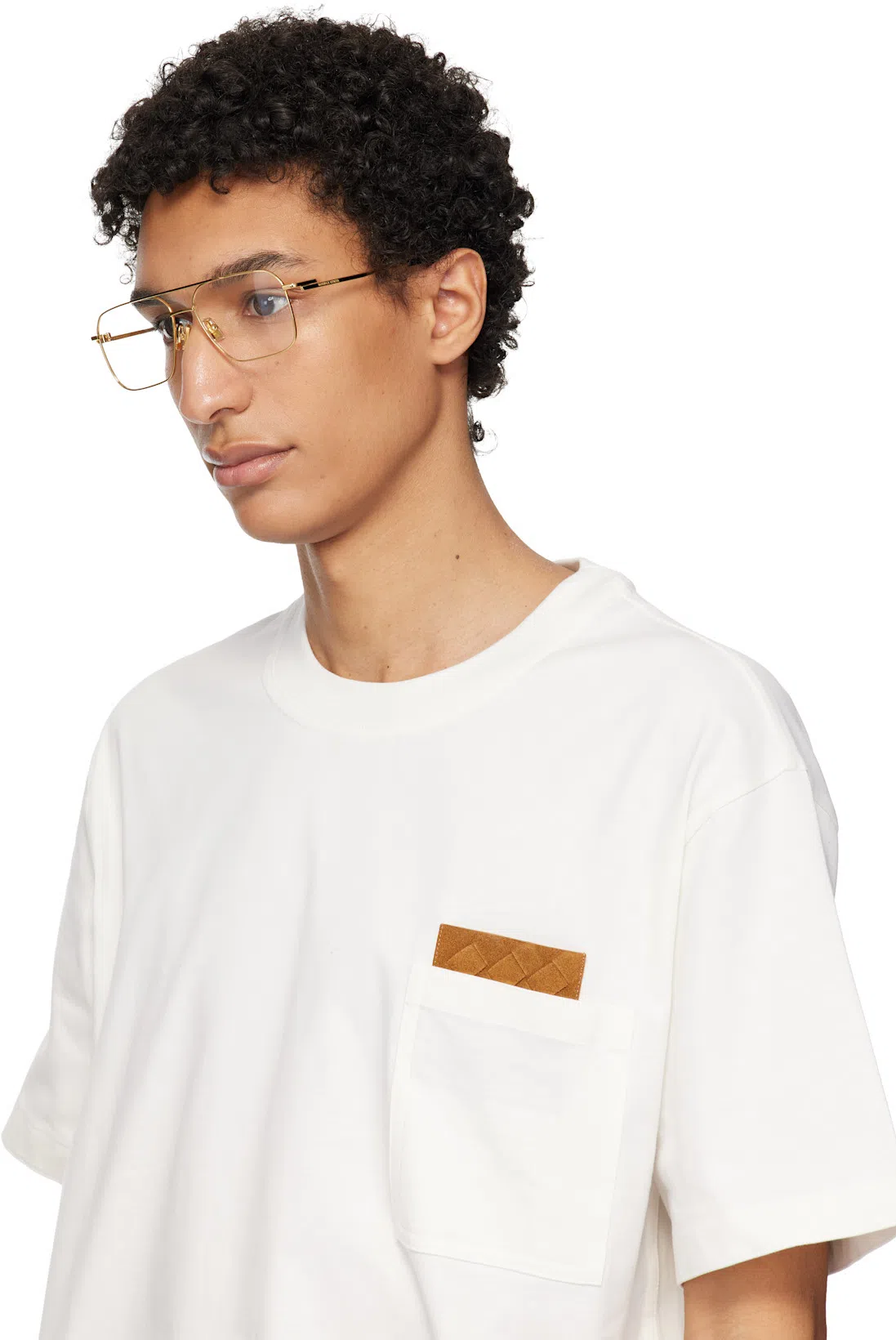 BOTTEGA VENETA Men White Crewneck Cotton T-shirt, Xl Luxury T-shirts For Men Darveys