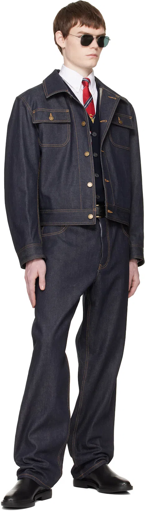 THOM BROWNE Milano Stitch V-neck Cardigan W Rwb Str Mkc310ay3007 415 In Multi