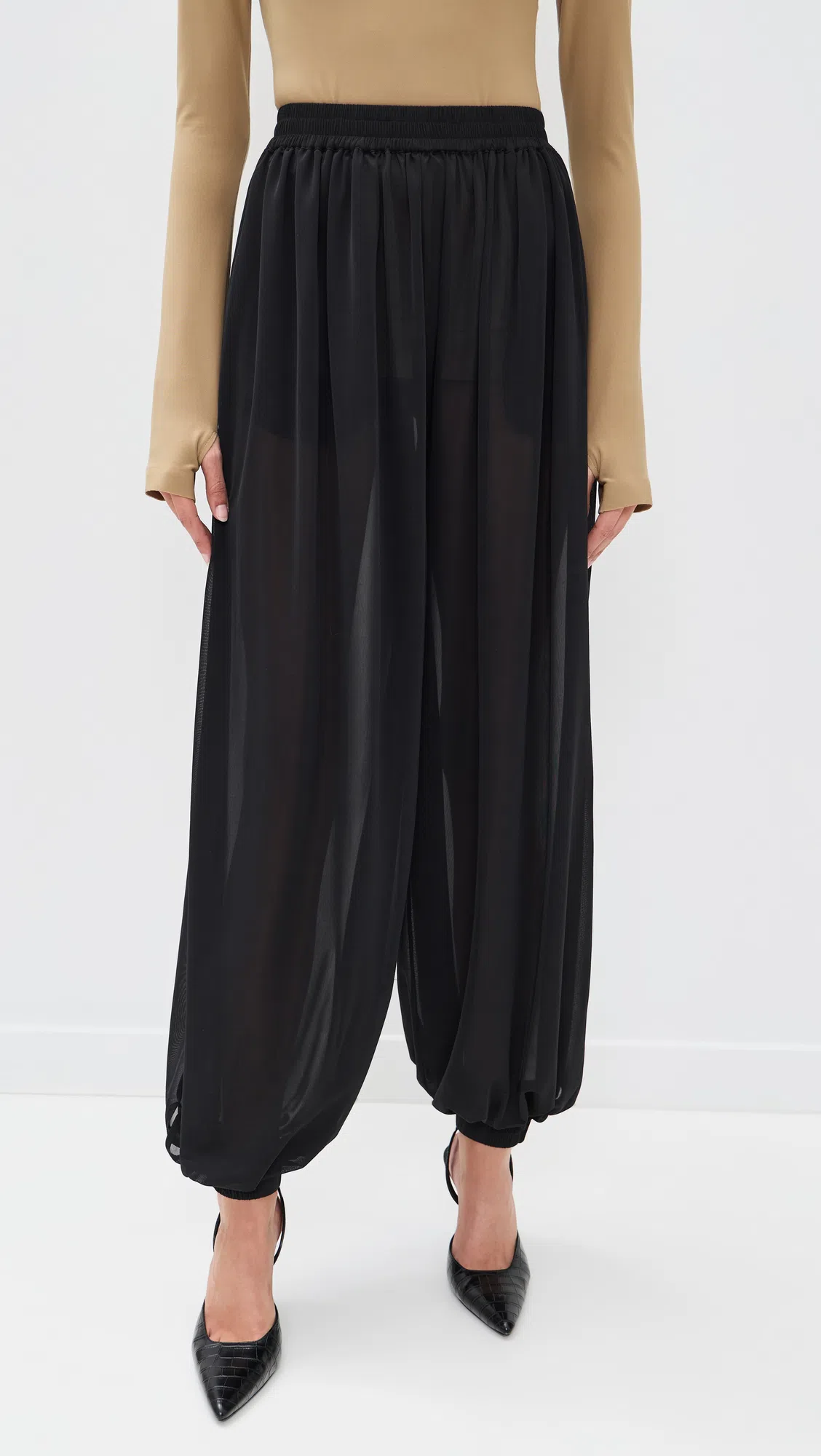 MANSUR GAVRIEL Soft M Leather Tote Bag In Black