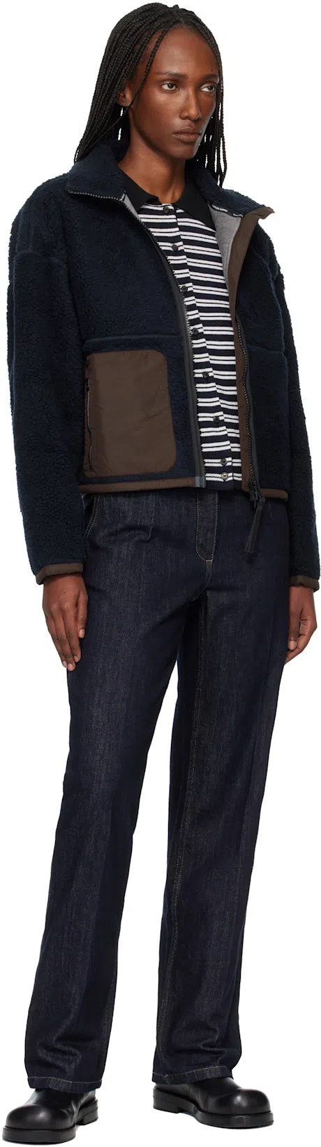 ACNE STUDIOS Women Black Boots With Embossed Logo On The Side In Leather Woman