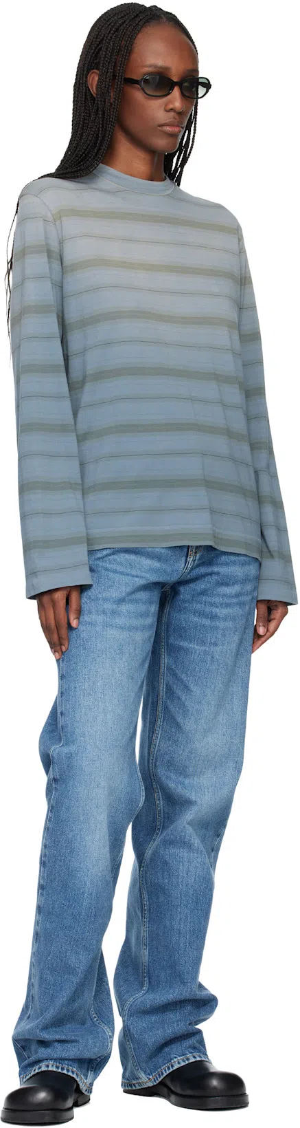 ACNE STUDIOS Women Black Boots With Embossed Logo On The Side In Leather Woman