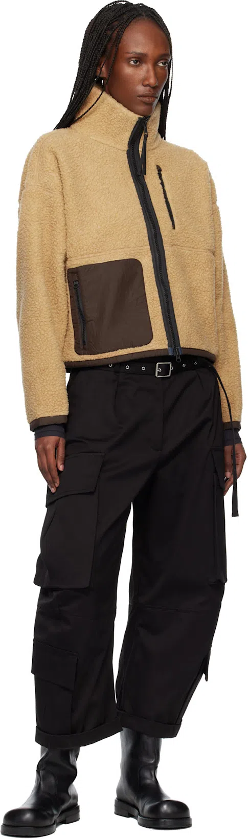 ACNE STUDIOS Women Black Boots With Embossed Logo On The Side In Leather Woman