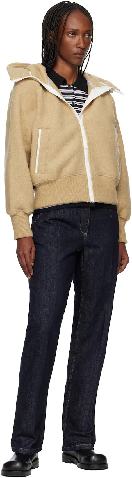 ACNE STUDIOS Women Black Boots With Embossed Logo On The Side In Leather Woman